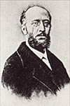   Figure 12. Pierre Marie Alexis Millardet was born December 13, 1838, at Montmerey-la-ville in the Department of Jura, and died December 15, 1902. He came of intellectual parents and he was thoroughly educated. He first studied medicine but gave up a good practice to study botany, first under Hofmeister at Heidelberg and, later, under de Bary at Freiburg. He was not only a profound student of botany but also an excellent artist, his drawings being the admiration and envy of his fellow students. Upon returning to France, he took the doctorate in both medicine and science. He held the positions of assistant professor of botany in the University of Strassburg in 1869, professor of botany at Nancy, 1872, and finally, professor of botany at Bordeaux in 1876, where he remained until his retirement in 1899.  His first work was entirely in pure science but his later years were devoted to economic botany. The introduction of the Phylloxera and the downy mildew fungus, Plasmopara viticola, from America, caused Millardet to devote all of his efforts to applied botany. Millardet and his colleague, Planchon, found mildew at about the same time, but in different parts of France in 1878. The introduction, by Millardet, of resistant American vines as stocks for grafting of the European varieties, saved the French vineyards from damage by Phylloxera. His observation of the prophylactic effects against mildew of a copper sulphate-lime mixture used to sprinkle grapevines along the highways to prevent stealing of the grapes, led to the discovery and development of Bordeaux mixture. The discovery of this famous fungicide undoubtedly saved the wine-growing industry of France and is probably Millardet's greatest contribution to science.  -- F. J. SCHNEIDERHAN